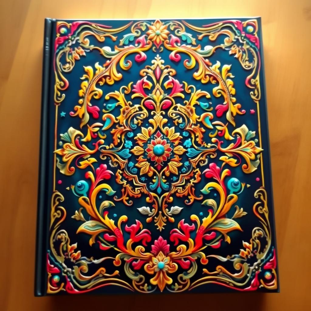 A beautifully designed cover with intricate details and vibrant colors