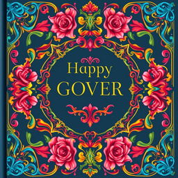 A beautifully designed cover with intricate details and vibrant colors