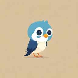 Construct a playful and unique logo for a Telegram channel featuring a funny hybrid character combining attributes of a sparrow, an ant, and a cat, marked by large, expressive eyes.