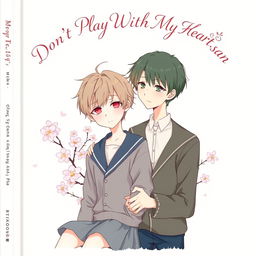 The cover of *Don't Play With My Heart, Moriyama-san* features a delicate, anime-inspired illustration