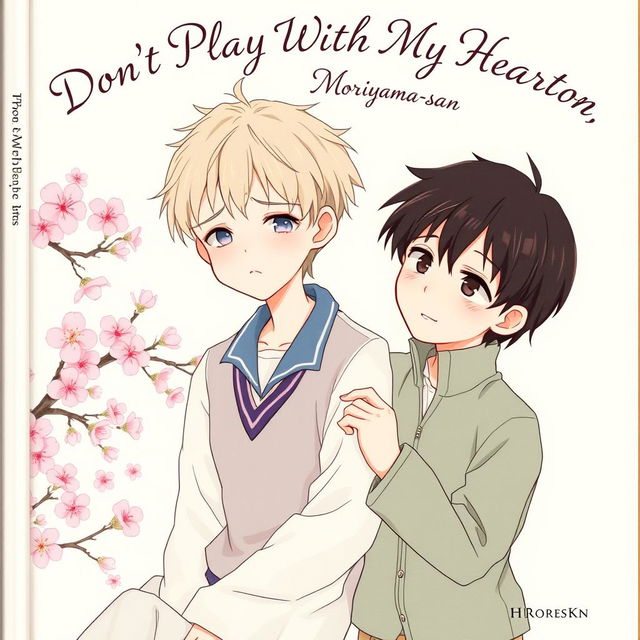 The cover of *Don't Play With My Heart, Moriyama-san* features a delicate, anime-inspired illustration