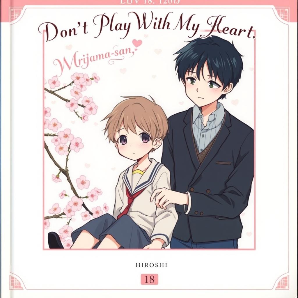 The cover of *Don't Play With My Heart, Moriyama-san* features a delicate, anime-inspired illustration