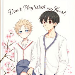 The cover of *Don't Play With My Heart, Moriyama-san* features a delicate, anime-inspired illustration