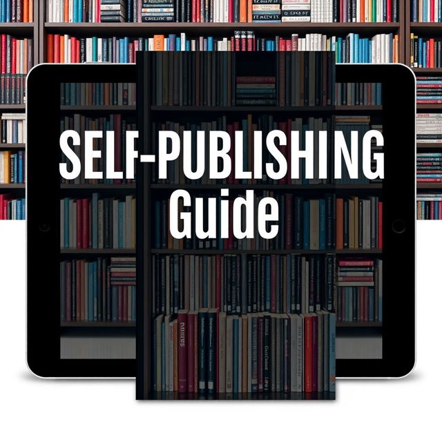 A visually appealing and informative ebook cover for a 'Self-publishing Guide'