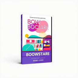 A sleek and trendy ebook cover showcasing a bookstore