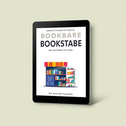 A sleek and trendy ebook cover showcasing a bookstore