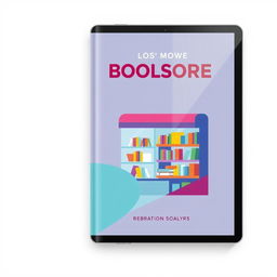 A sleek and trendy ebook cover showcasing a bookstore