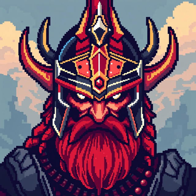 Ares, the god of war, depicted wearing a fierce helmet