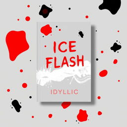 Create an abstract book cover with the title 'Ice Flash'