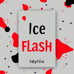 Create an abstract book cover with the title 'Ice Flash'