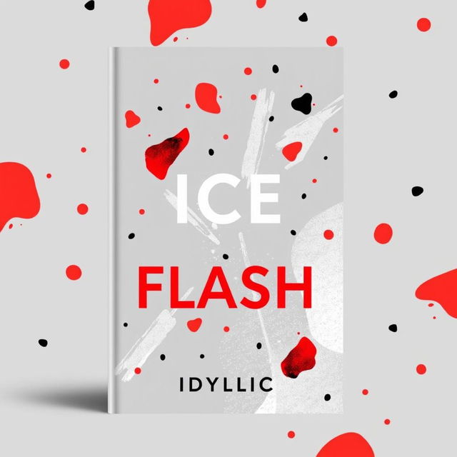 Create an abstract book cover with the title 'Ice Flash'