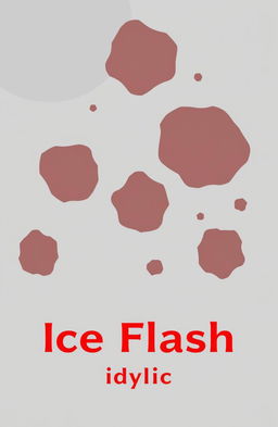 Design an abstract book cover with the title 'Ice Flash'