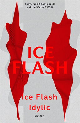 Design an abstract book cover with the title 'Ice Flash'