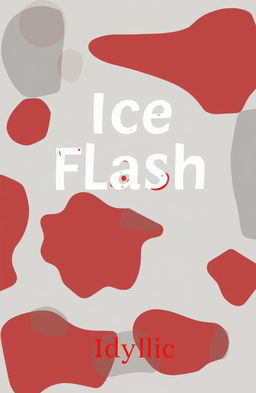 Design an abstract book cover with the title 'Ice Flash'