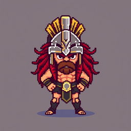 Ares, the god of war, depicted wearing a detailed and fierce helmet