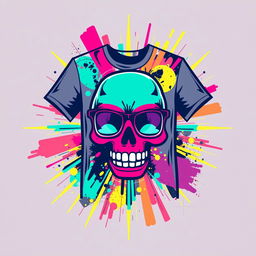 Create a vibrant and eye-catching t-shirt graphic design that is visually appealing and suitable for all ages