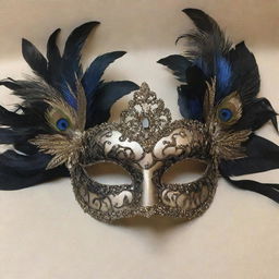 A collection of intricate, beautifully crafted masquerade masks, adorned with feathers, jewels, and intricate designs, each one unique and engrossing