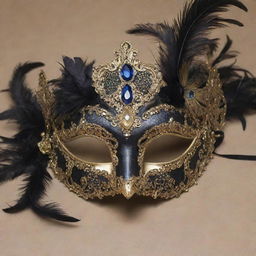 A collection of intricate, beautifully crafted masquerade masks, adorned with feathers, jewels, and intricate designs, each one unique and engrossing