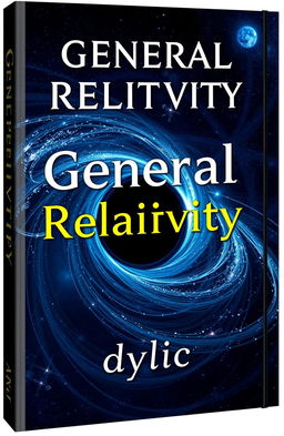 Create a book cover featuring the title 'General Relativity' and the subtitle 'Idyllic'