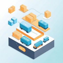 Create an image featuring the concept of 'Advantage SCM' (Supply Chain Management)