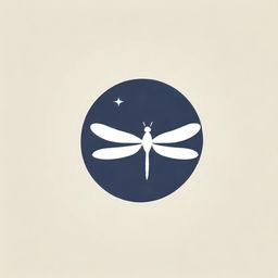 Design an expressive and stylish logo for a website, featuring the dragonfly as its central motif.