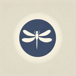 Design an expressive and stylish logo for a website, featuring the dragonfly as its central motif.