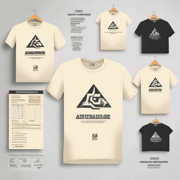 Design a cream-colored t-shirt featuring the logo and branding of 'Advantage SCM', a company specializing in supply chain management