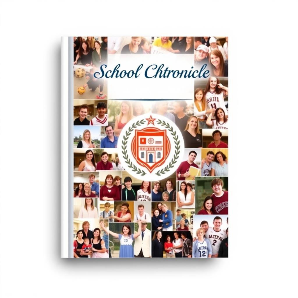 Design a book cover for a school chronicle that captures the essence of a memorable school year