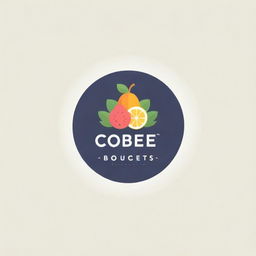 A vibrant and elegant logo for the website 'Edible Bouquets'. Incorporate elements of fresh fruits, exquisite flowers, and food aesthetics into the design.