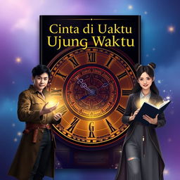 Create a design picture for the novel titled 'Cinta di Ujung Waktu