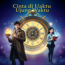 Create a design picture for the novel titled 'Cinta di Ujung Waktu