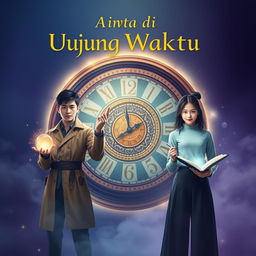 Create a design picture for the novel titled 'Cinta di Ujung Waktu