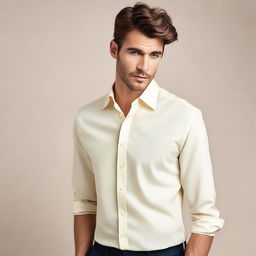 Design the best cream-colored shirt in the world