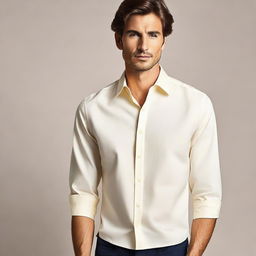 Design the best cream-colored shirt in the world