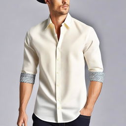 Design the best cream-colored shirt in the world