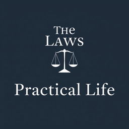 Design a minimalist book cover titled 'The Laws of Practical Life