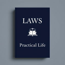 Design a minimalist book cover titled 'The Laws of Practical Life