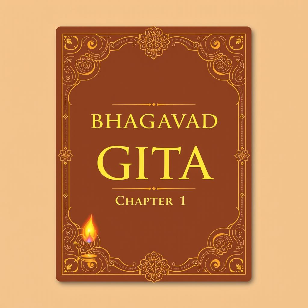 Create a cover page for Bhagavad Gita Chapter 1