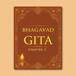 Create a cover page for Bhagavad Gita Chapter 1