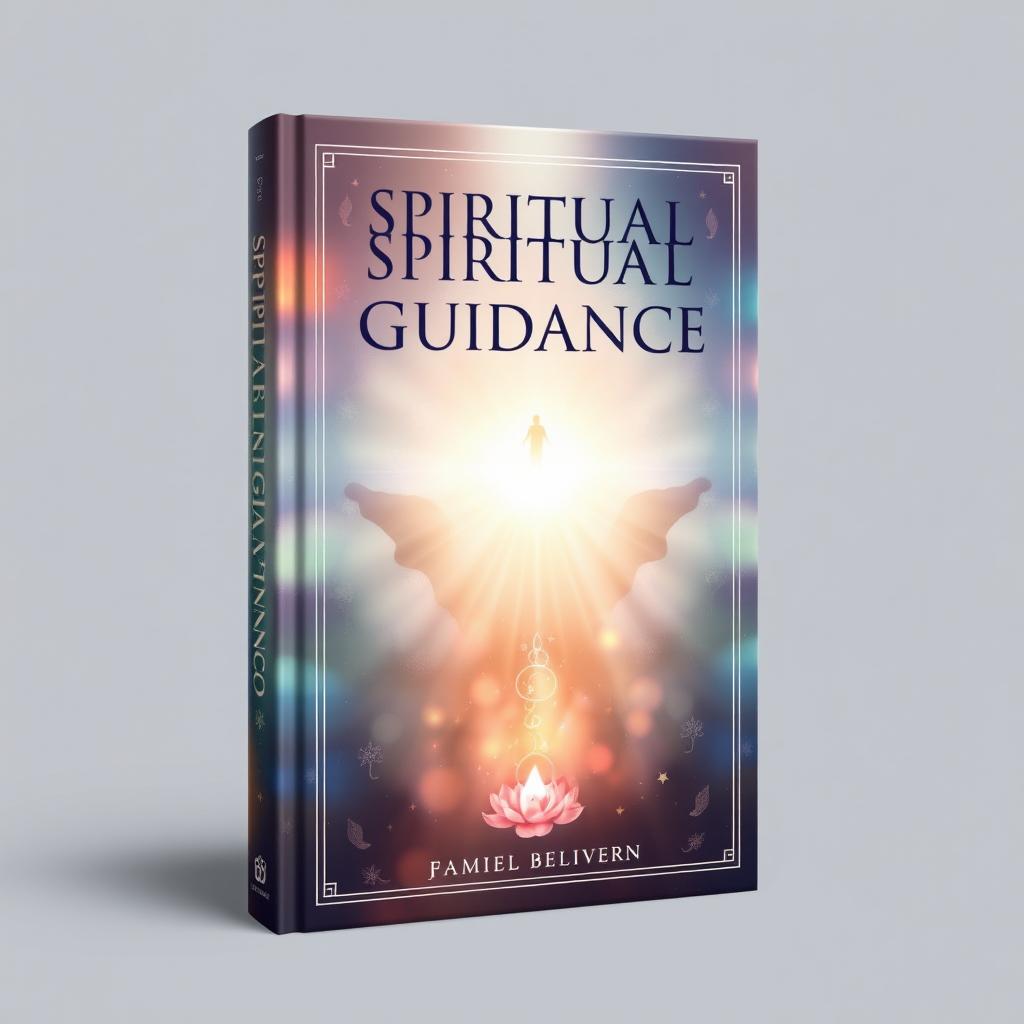 Create a book cover titled 'Spiritual Guidance' that looks very spiritual