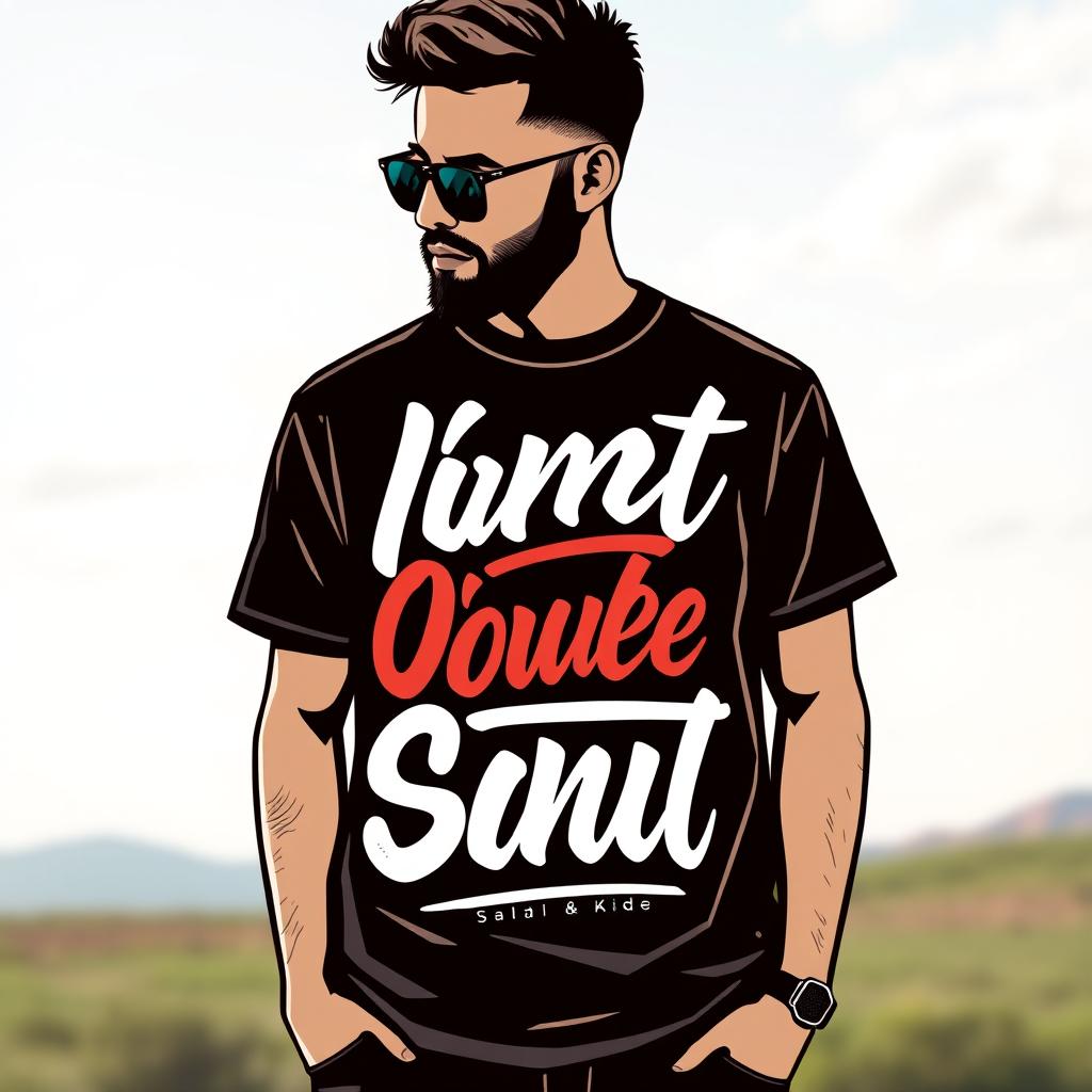 A creative and cool t-shirt design featuring stylish typography