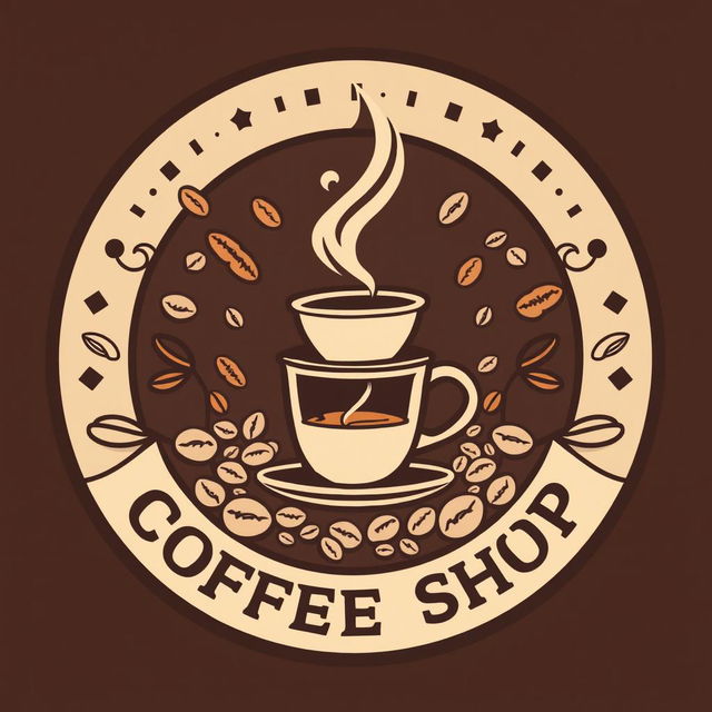 A trendy t-shirt design for a coffee shop