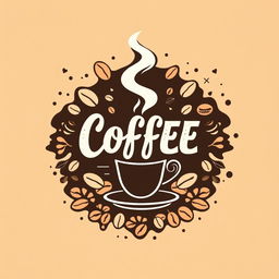 A trendy t-shirt design for a coffee shop