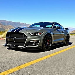 A high-quality image of a Ford Shelby GT, showcasing its sleek design and powerful stance