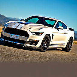 A high-quality image of a Ford Shelby GT, showcasing its sleek design and powerful stance