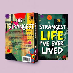 Create a book cover for an autobiography titled 'The Strangest Life I've Ever Lived'