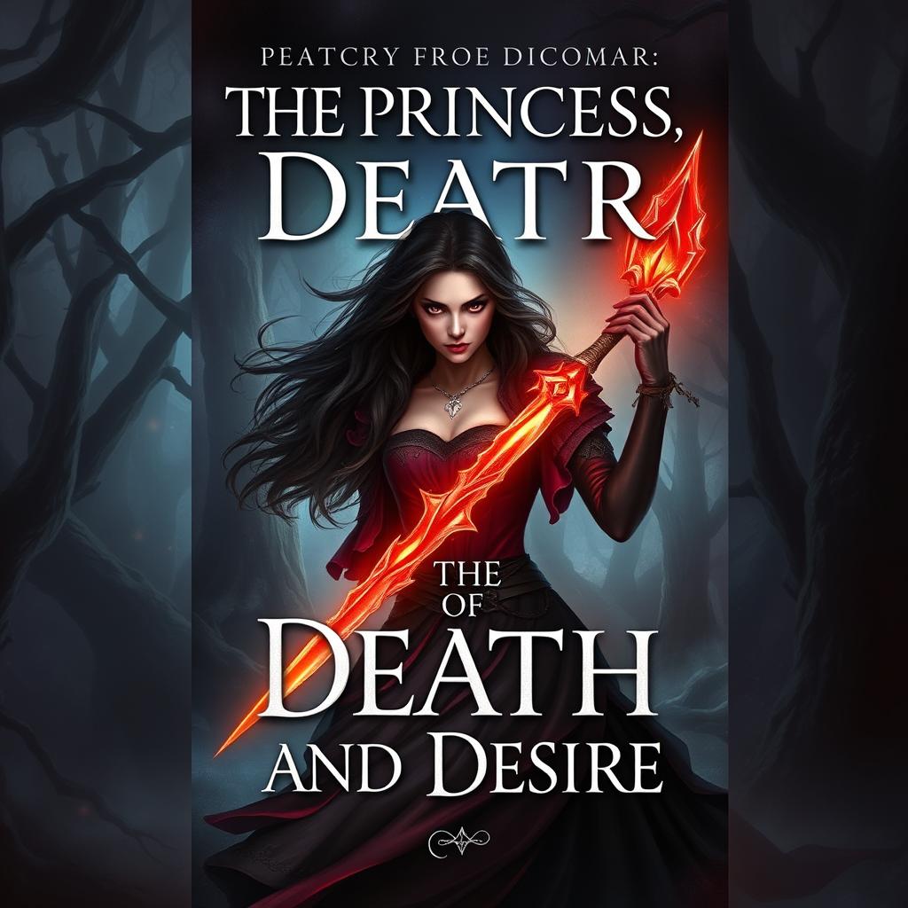 Create a fantasy book cover with the title 'The Princess of Death and Desire'