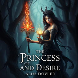 Create a fantasy book cover with the title 'The Princess of Death and Desire'