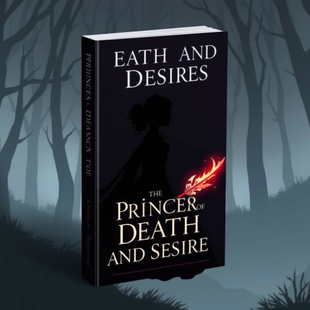 Create a simple fantasy book cover with the title 'The Princess of Death and Desire'