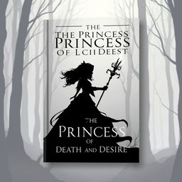 Create a simple fantasy book cover with the title 'The Princess of Death and Desire'